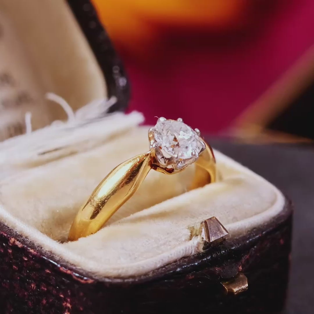 Ethereal Antique 'Tiffany' Style Diamond Engagement Ring