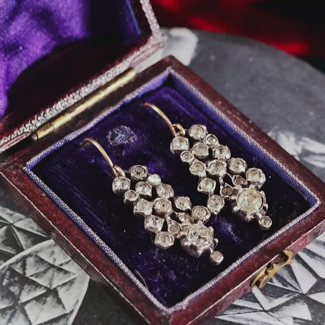 Vintage Georgian Revival Paste Earrings