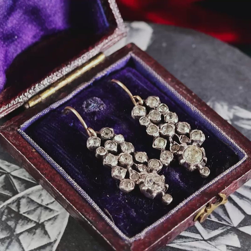 Vintage Georgian Revival Paste Earrings