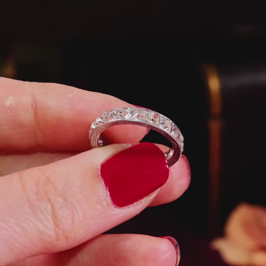 Vintage Size 'N' Diamond Full Eternity Ring