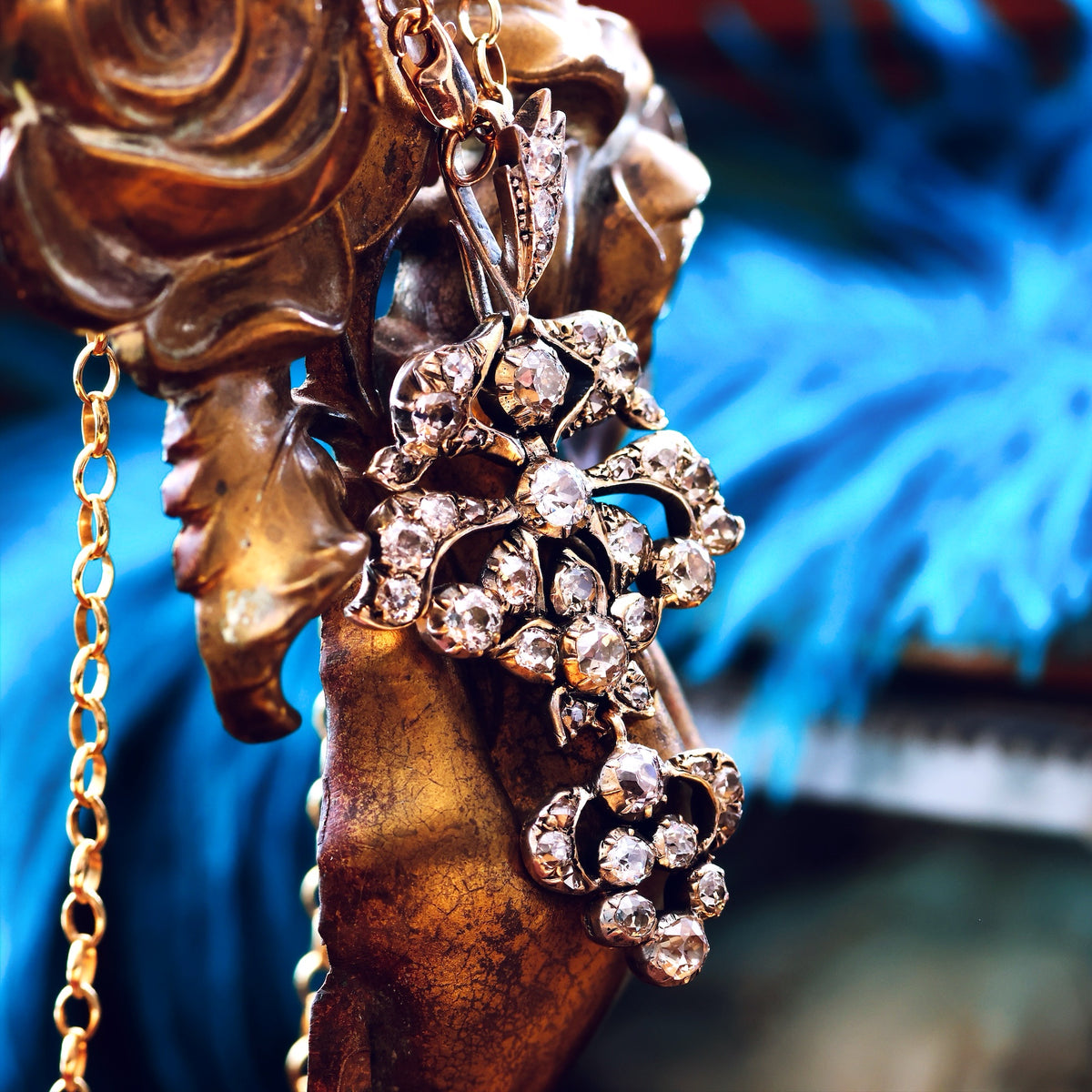 Oh, So Splendid & Rare Antique Iberian Diamond Pendant