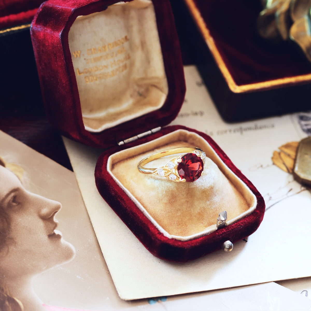Ravishing! Recycled Garnet & Diamond Dress Ring