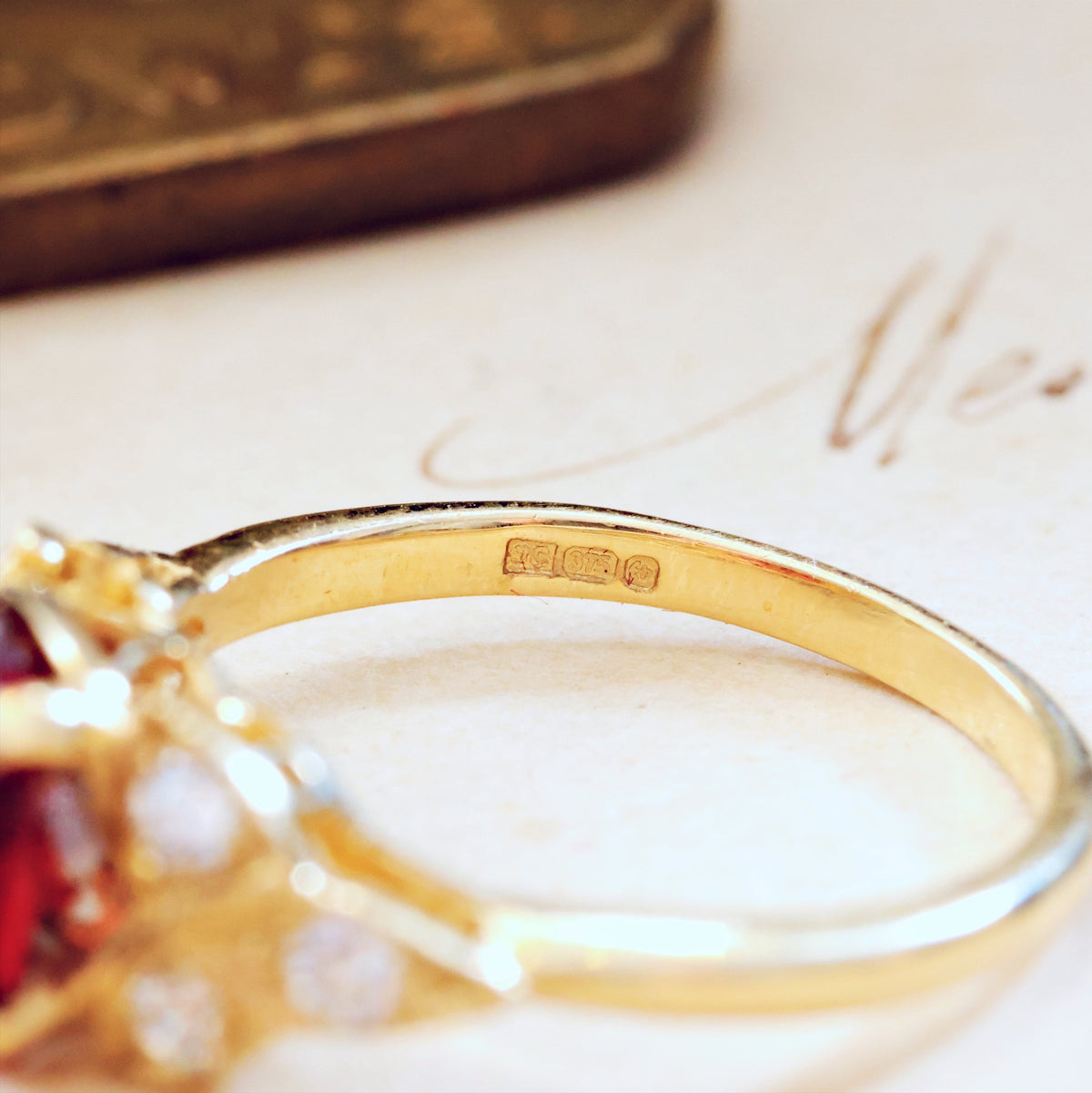 Ravishing! Recycled Garnet & Diamond Dress Ring