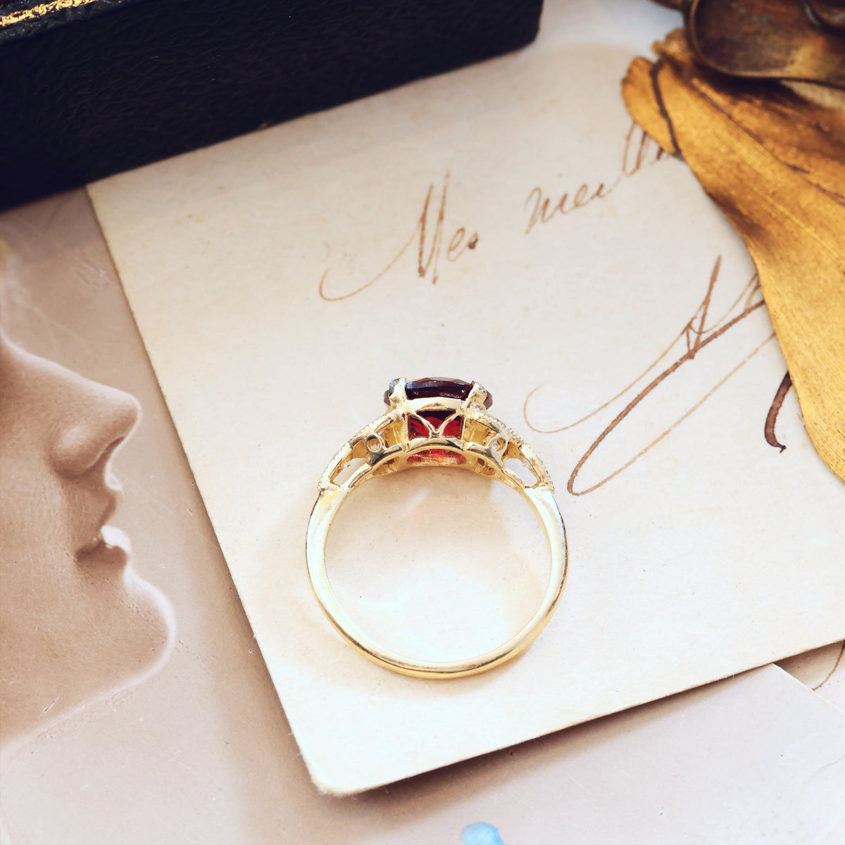 Ravishing! Recycled Garnet & Diamond Dress Ring
