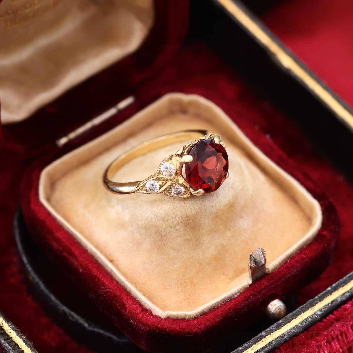 Ravishing! Recycled Garnet & Diamond Dress Ring