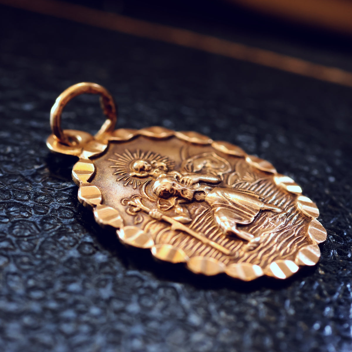 Cute Vintage 9ct Gold St Christopher Charm