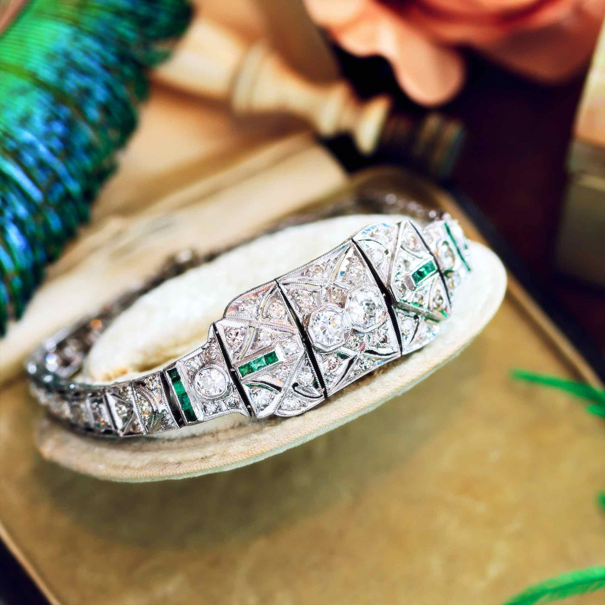 Vintage Glamour Art Deco Diamond Cocktail Bracelet