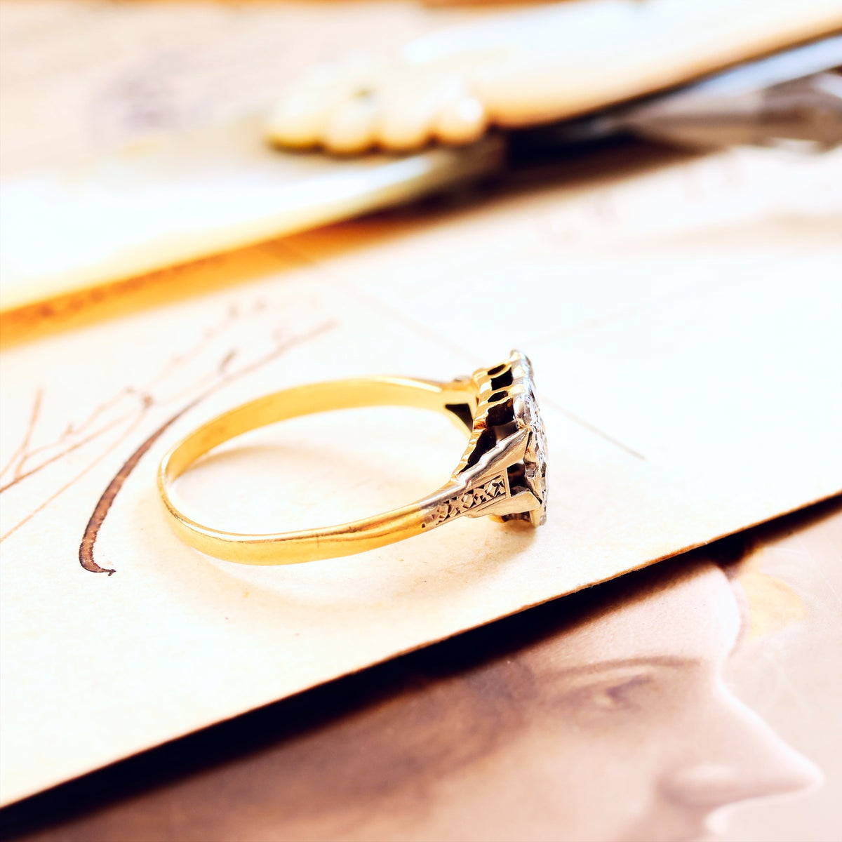 Vintage Art Deco Diamond Engagement Ring