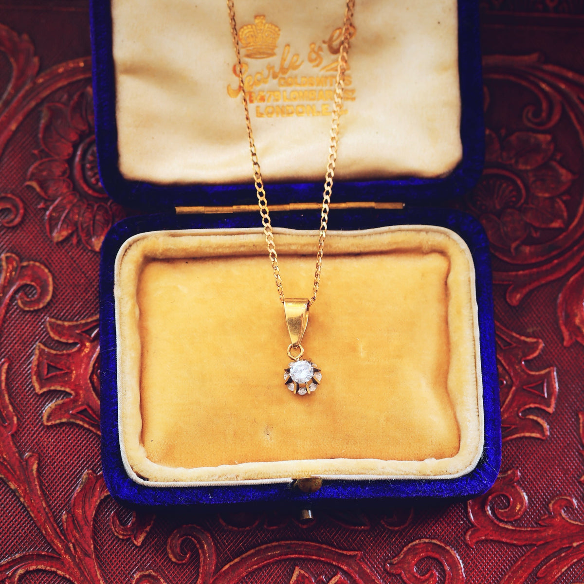 Vintage Brilliant-cut Diamond Solitaire Pendant
