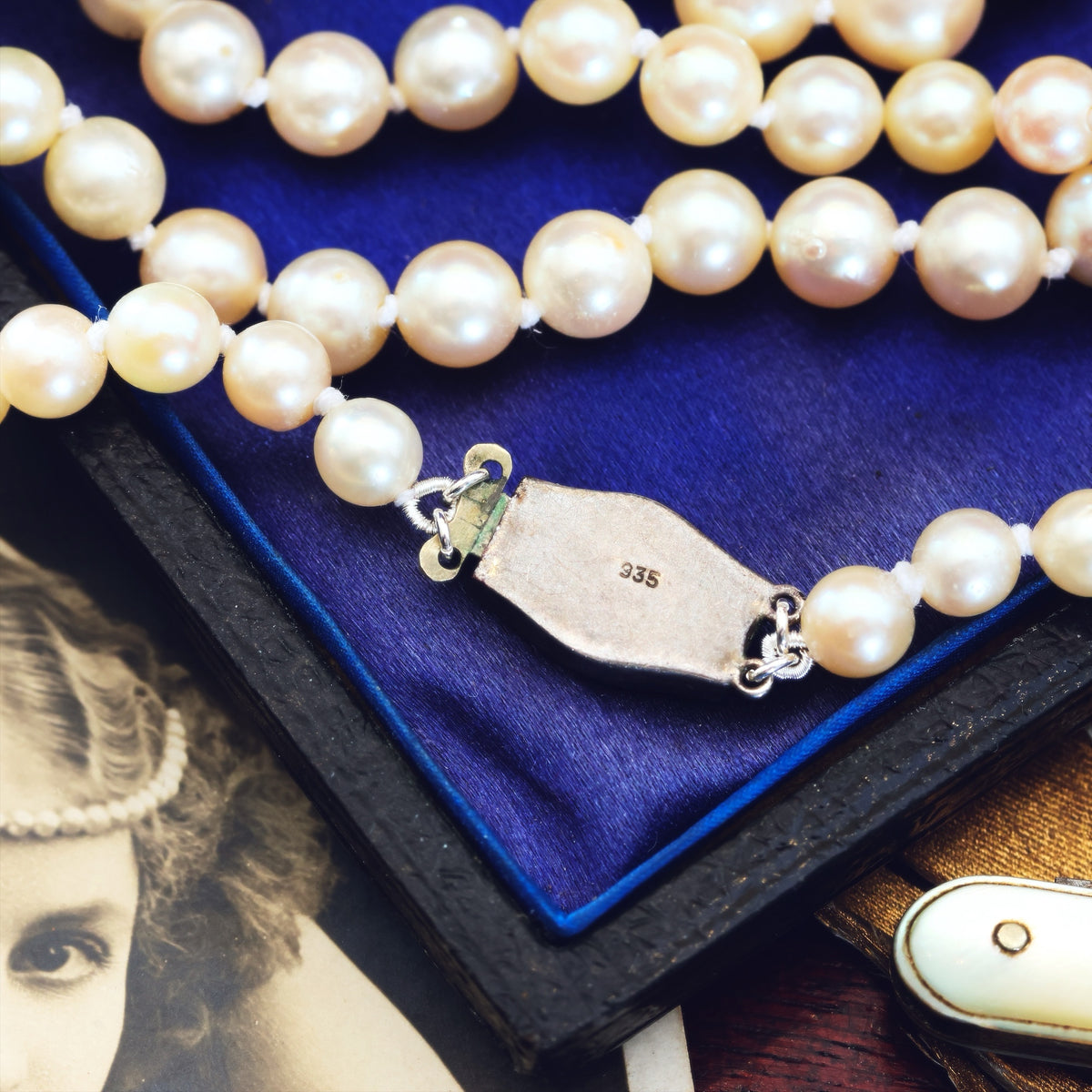 Vintage Art Deco Cultured Saltwater Pearl Necklace
