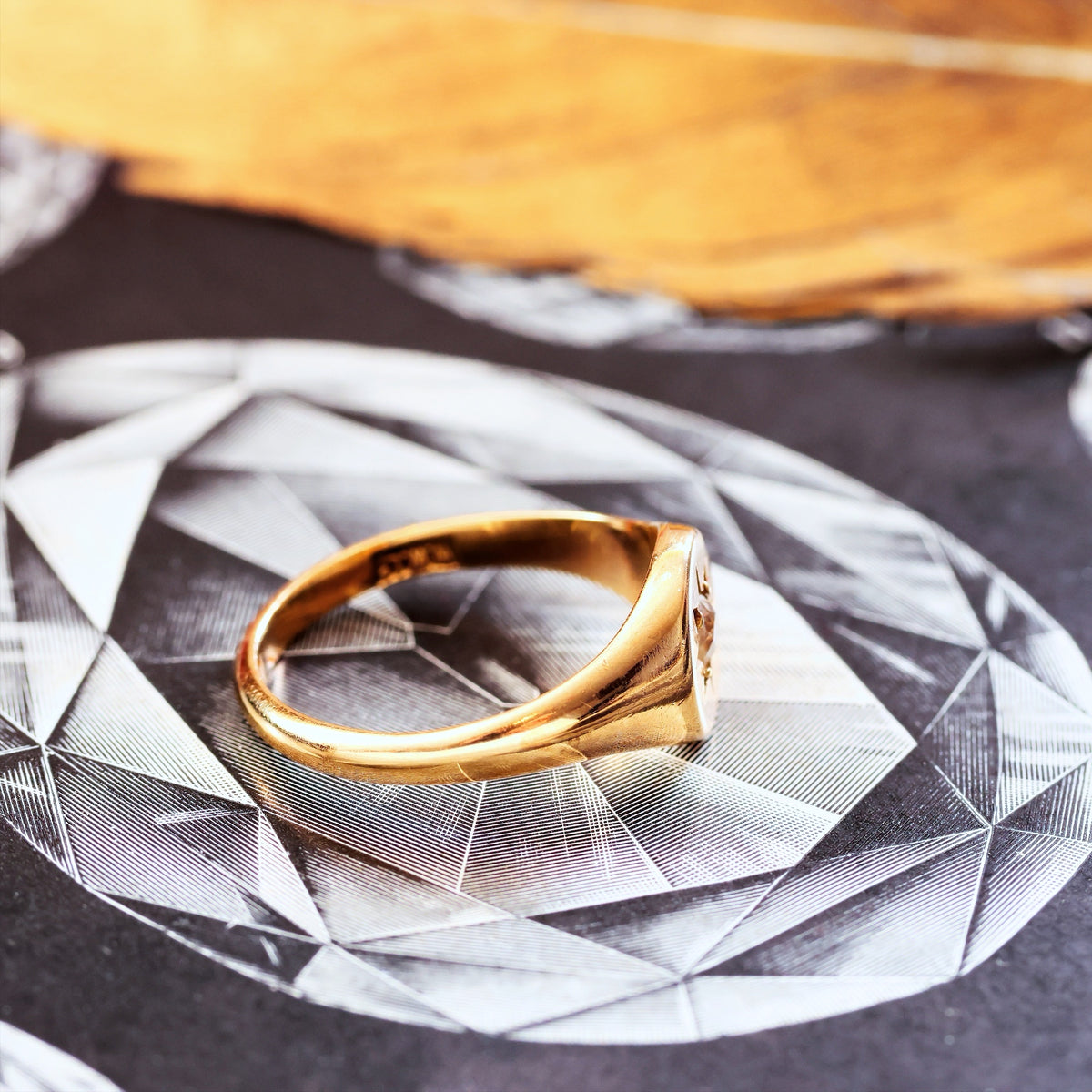 Vintage 'Guiding Star' Diamond Signet Ring