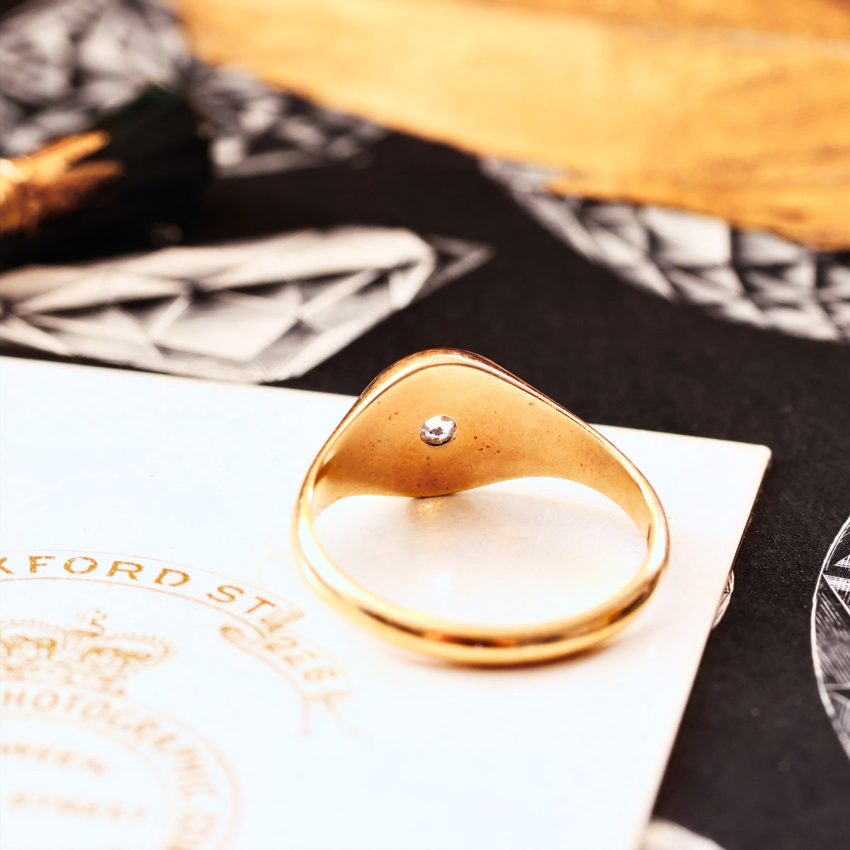 Vintage 'Guiding Star' Diamond Signet Ring