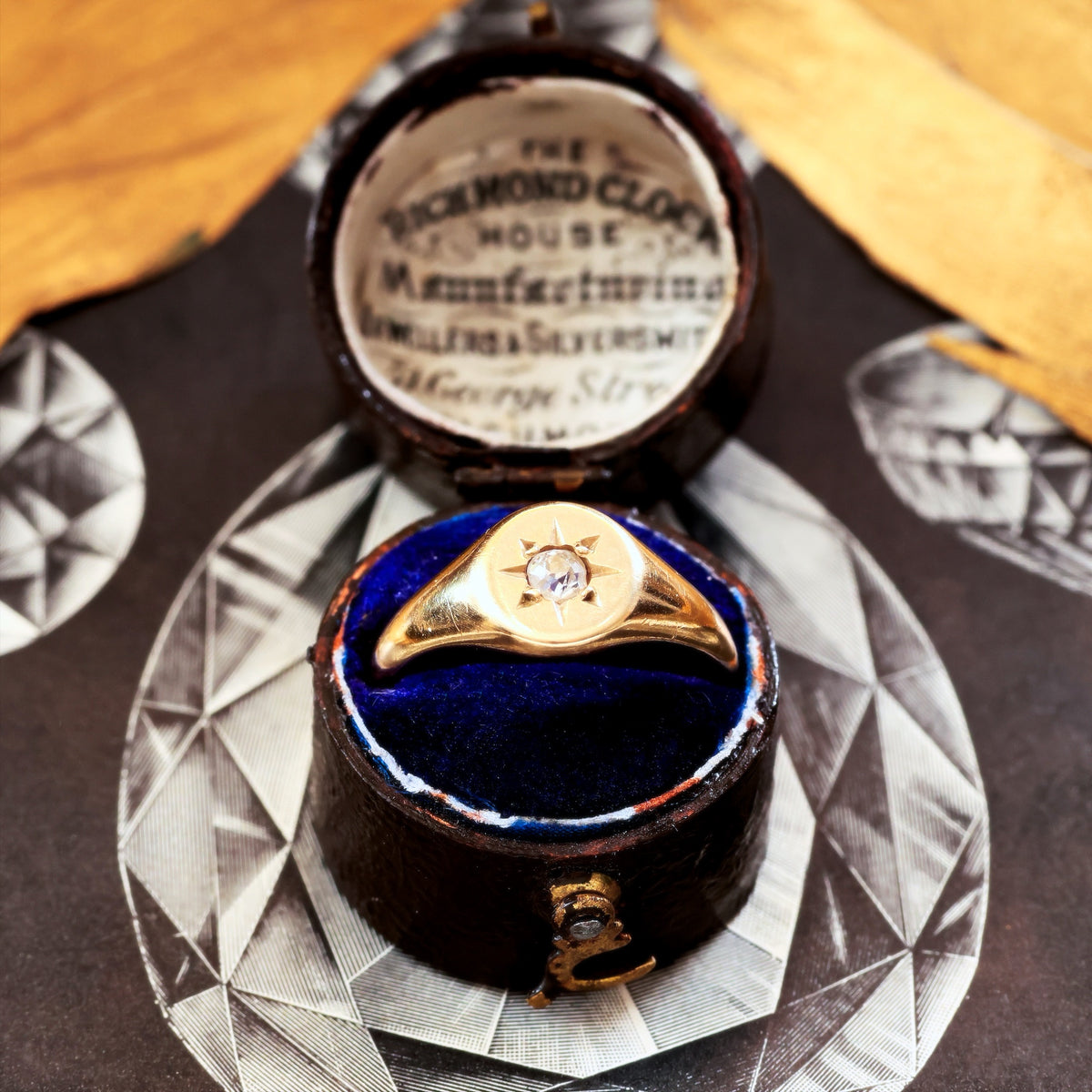 Vintage 'Guiding Star' Diamond Signet Ring