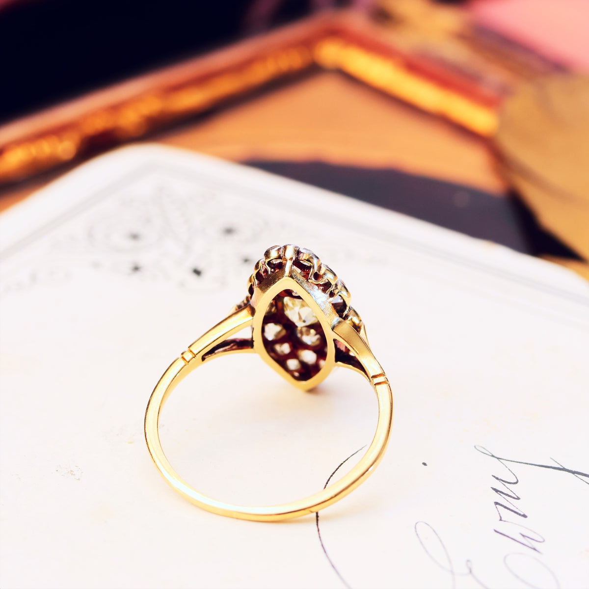 Fine Lovely! Vintage Marquise Diamond Cluster Ring