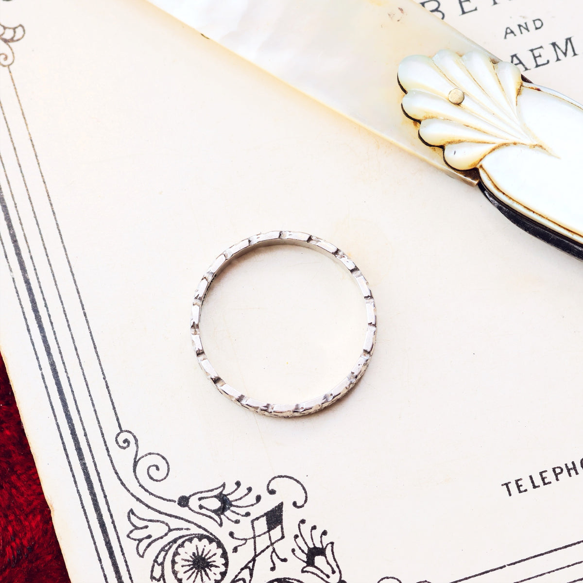 Hand Made Size 'L and a half' or '5.75' Platinum Wedding Band