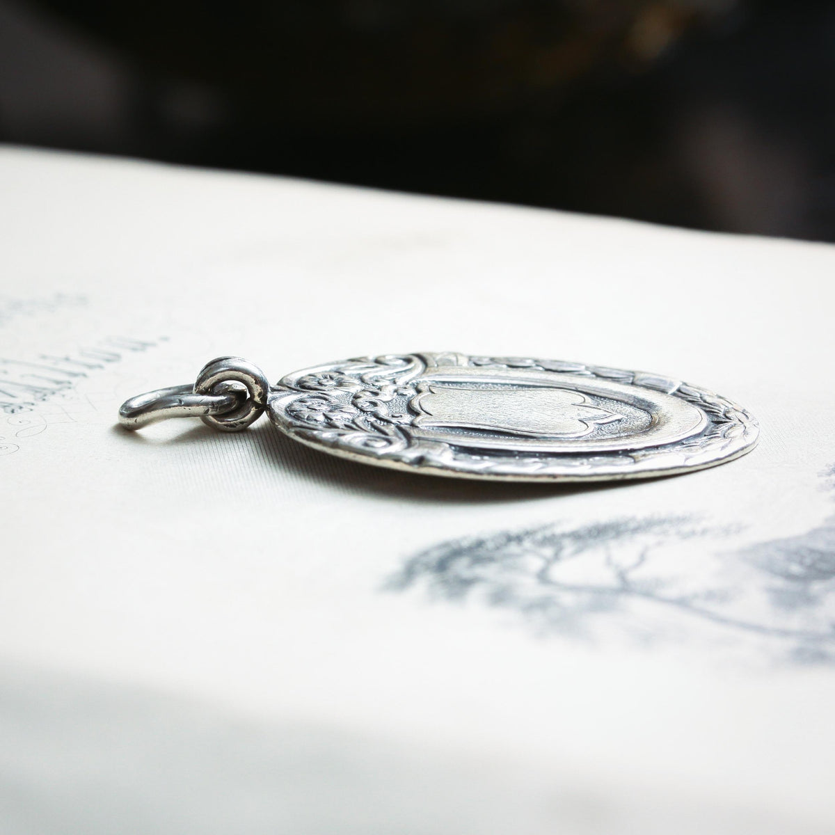 Date 1925 Ornamental Silver Medal; Ready to Engrave