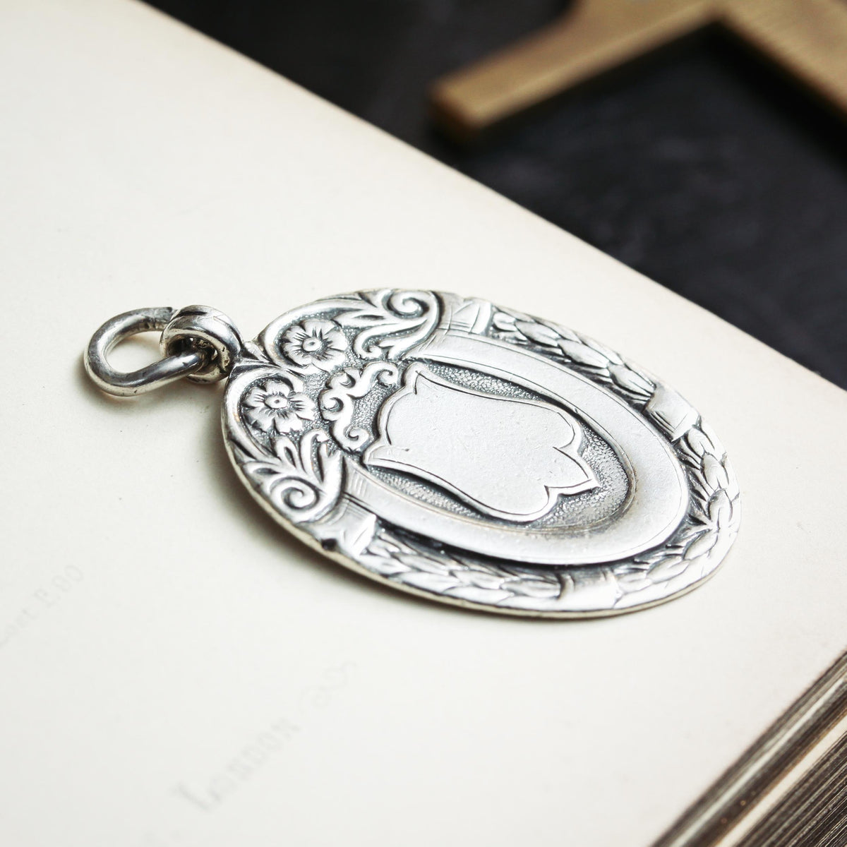 Date 1925 Ornamental Silver Medal; Ready to Engrave