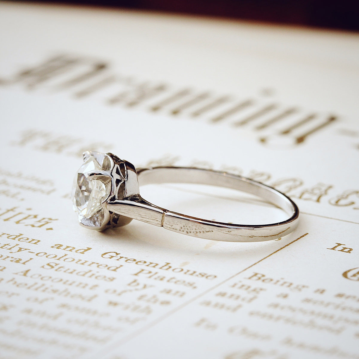 Lovely Certificated 1.20ct Hand Cut Diamond Engagement Ring