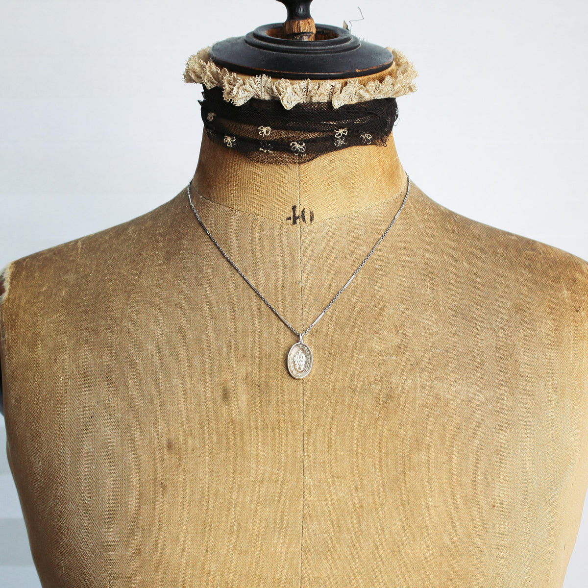 Exquisite Reverse Carved Monogram MAG Rock Crystal Pendant
